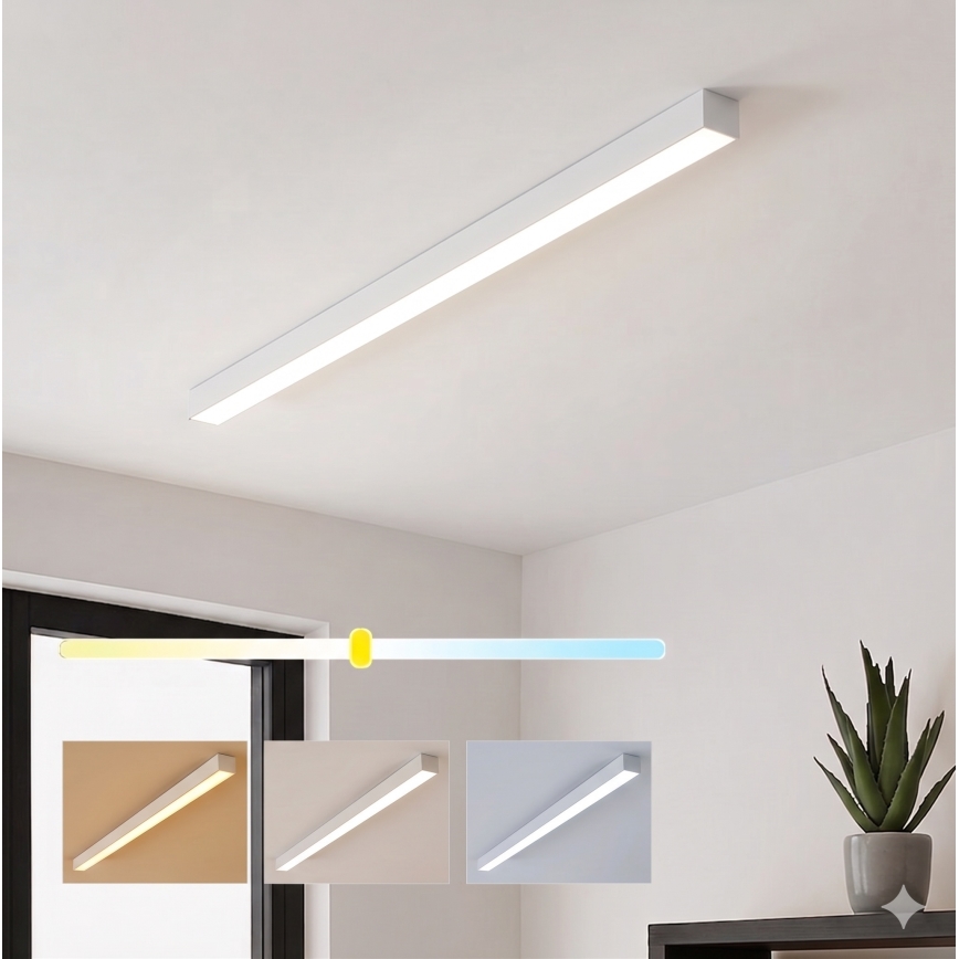 Brilagi - LED stropné prisadené svietidlo FULLDAY LED/30/40/50W/230V 2700/4000/6000K 150 cm biela