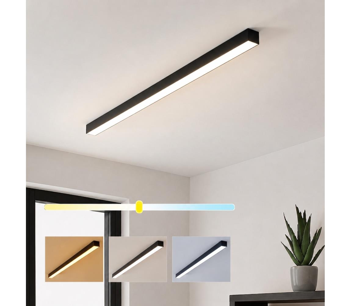 Brilagi- LED stropné prisadené svietidlo FULLDAY LED/30/40/50W/230V 2700/4000/6000K čierna BG47317CCT_PW
