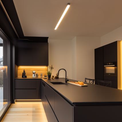 Brilagi - LED prisadené stropné svietidlo FULLDAY LED/30/40/50W/230V 2700/4000/6000K 150 cm čierne