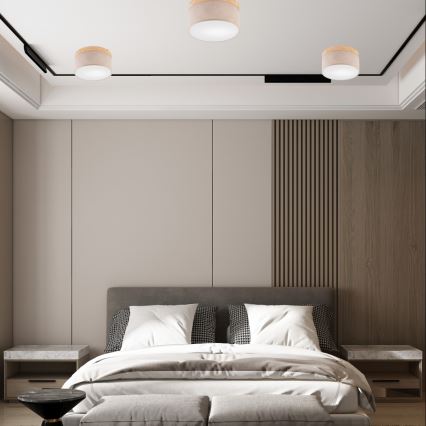 Brilagi - LED Stropné svietidlo BELLADONNA 1xE27/15W/230V pr. 30 cm béžová/borovica