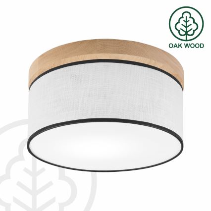 Brilagi - LED Stropné svietidlo BELLADONNA 1xE27/15W/230V pr. 30 cm biela/dub