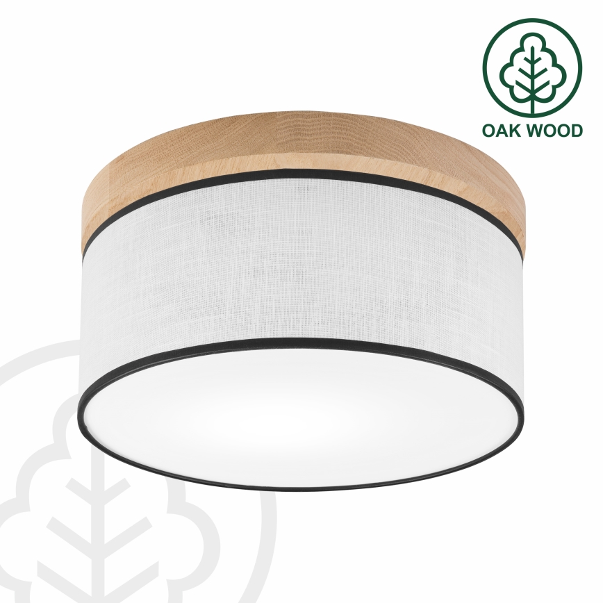 Brilagi - LED Stropné svietidlo BELLADONNA 1xE27/15W/230V pr. 30 cm biela/dub