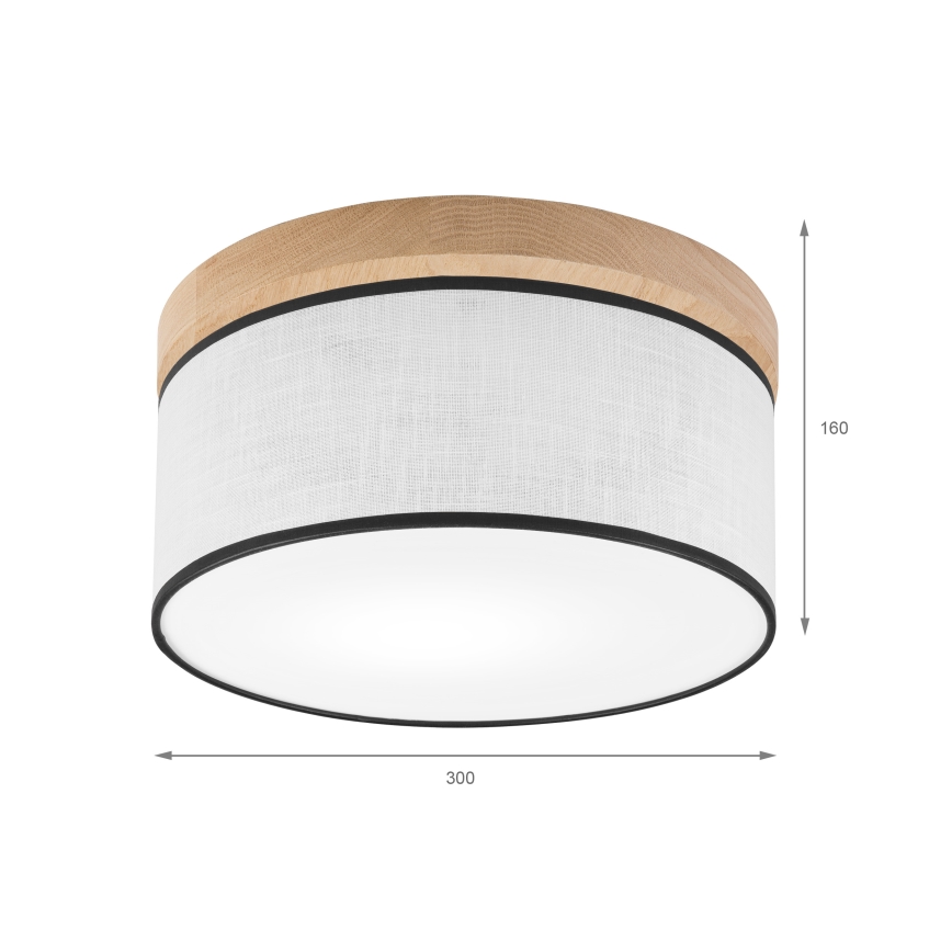Brilagi - LED Stropné svietidlo BELLADONNA 1xE27/15W/230V pr. 30 cm biela/dub