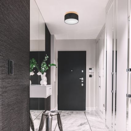 Brilagi - LED Stropné svietidlo BELLADONNA 1xE27/15W/230V pr. 30 cm čierna/borovica