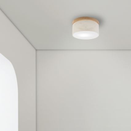 Brilagi - LED Stropné svietidlo BELLADONNA 1xE27/15W/230V pr. 30 cm krémová/dub