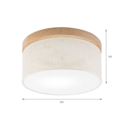Brilagi - LED Stropné svietidlo BELLADONNA 1xE27/15W/230V pr. 30 cm krémová/dub