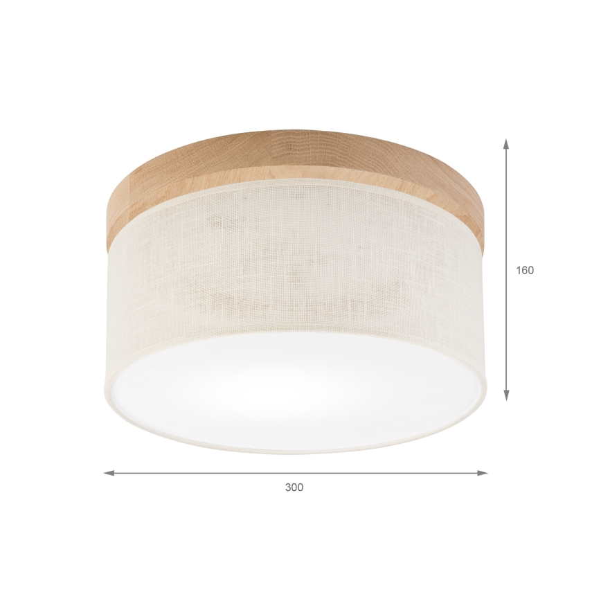 Brilagi - LED Stropné svietidlo BELLADONNA 1xE27/15W/230V pr. 30 cm krémová/dub