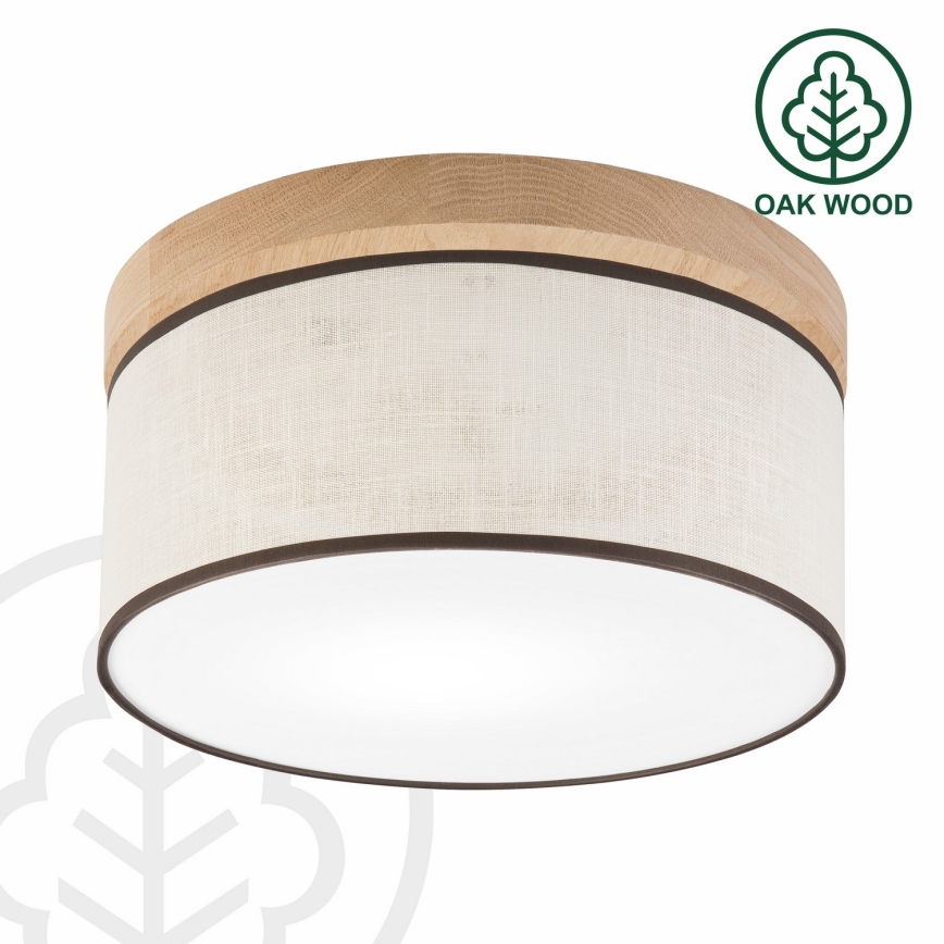 Brilagi - LED Stropné svietidlo BELLADONNA 1xE27/15W/230V pr. 30 cm krémová/dub