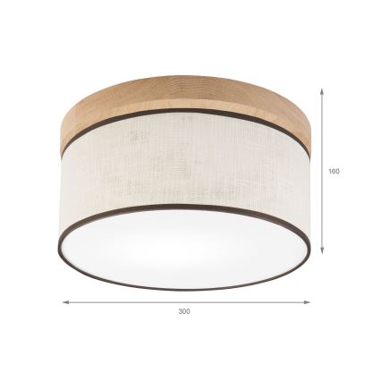 Brilagi - LED Stropné svietidlo BELLADONNA 1xE27/15W/230V pr. 30 cm krémová/dub