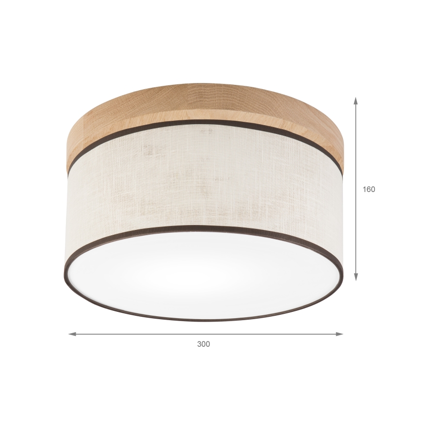 Brilagi - LED Stropné svietidlo BELLADONNA 1xE27/15W/230V pr. 30 cm krémová/dub