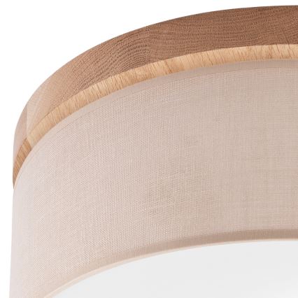Brilagi - LED Stropné svietidlo BELLADONNA 2xE27/15W/230V pr. 40 cm béžová/dub