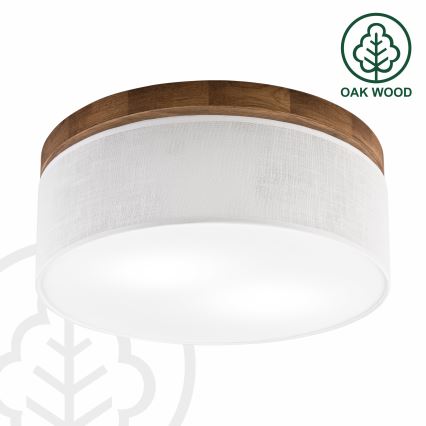 Brilagi - LED Stropné svietidlo BELLADONNA 2xE27/15W/230V pr. 40 cm biela/dub čerešňa