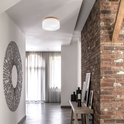 Brilagi - LED Stropné svietidlo BELLADONNA 2xE27/15W/230V pr. 40 cm biela/dub