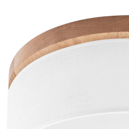 Brilagi - LED Stropné svietidlo BELLADONNA 2xE27/15W/230V pr. 40 cm biela/dub