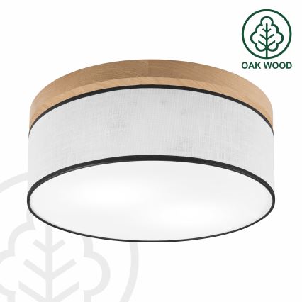 Brilagi - LED Stropné svietidlo BELLADONNA 2xE27/15W/230V pr. 40 cm biela/dub