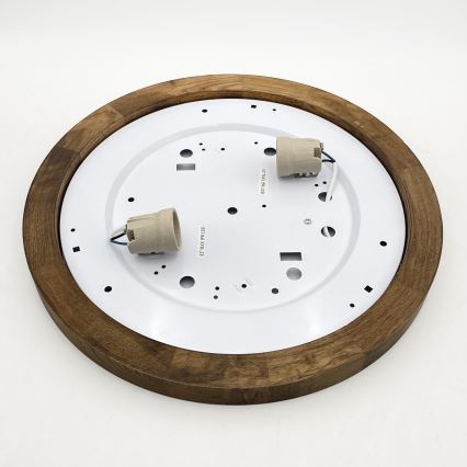 Brilagi - LED Stropné svietidlo BELLADONNA 2xE27/15W/230V pr. 40 cm biela/dub orech