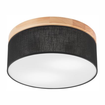 Brilagi - LED Stropné svietidlo BELLADONNA 2xE27/15W/230V pr. 40 cm čierna/borovica