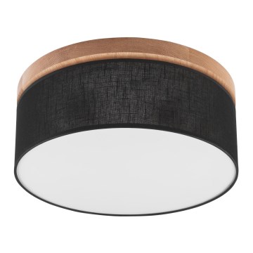 Brilagi - LED Stropné svietidlo BELLADONNA 2xE27/15W/230V pr. 40 cm čierna/dub