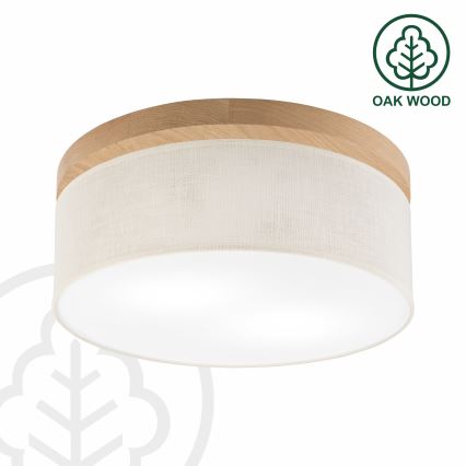 Brilagi - LED Stropné svietidlo BELLADONNA 2xE27/15W/230V pr. 40 cm krémová/dub