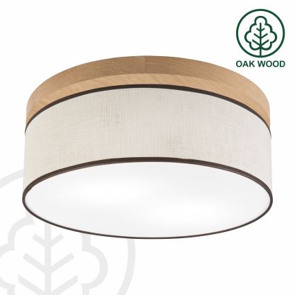 Brilagi - LED Stropné svietidlo BELLADONNA 2xE27/15W/230V pr. 40 cm krémová/dub