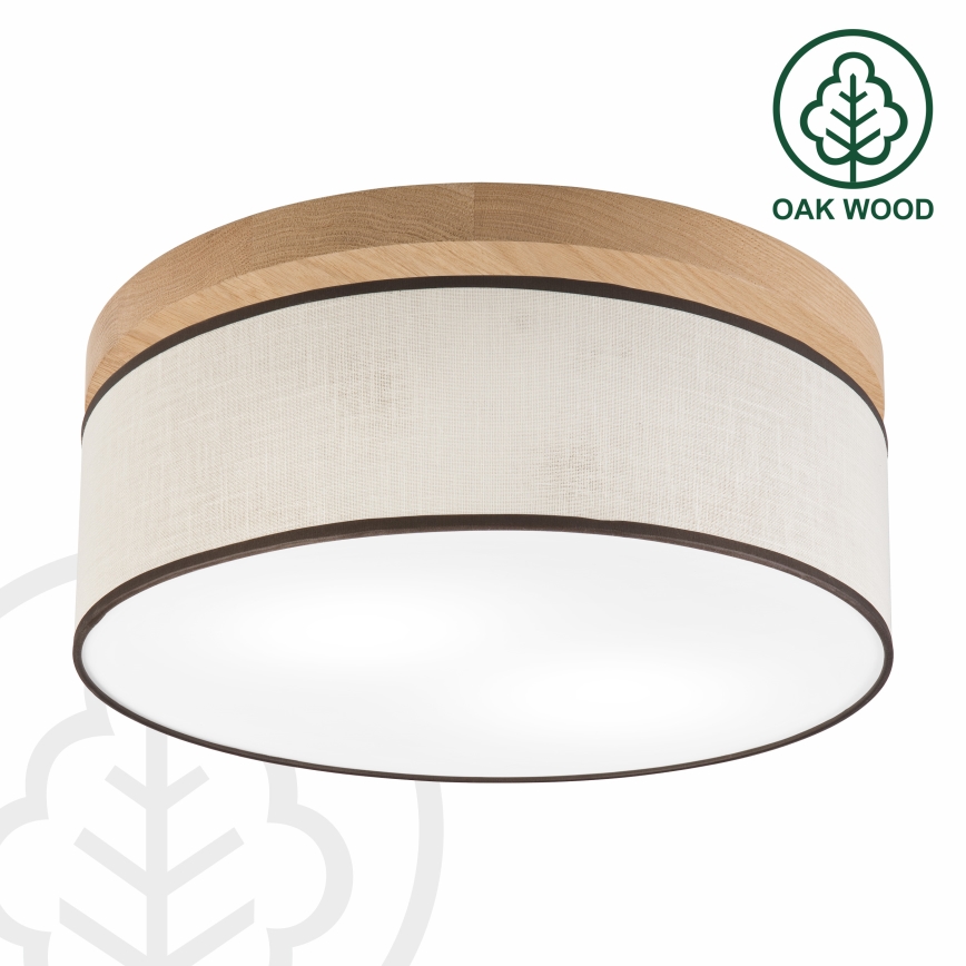 Brilagi - LED Stropné svietidlo BELLADONNA 2xE27/15W/230V pr. 40 cm krémová/dub