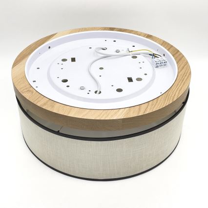 Brilagi - LED Stropné svietidlo BELLADONNA 2xE27/15W/230V pr. 40 cm krémová/dub