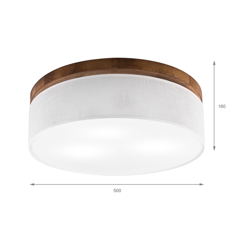 Brilagi - LED Stropné svietidlo BELLADONNA 3xE27/15W/230V pr. 50 cm biela/dub čerešňa