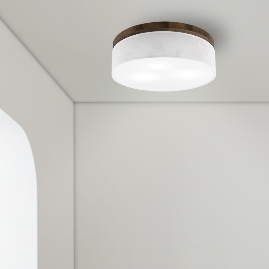 BRILAGI - LED Stropné svietidlo BELLADONNA 3xE27/15W/230V pr. 50 cm biela/dub orech