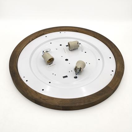 Brilagi - LED Stropné svietidlo BELLADONNA 3xE27/15W/230V pr. 50 cm biela/dub orech