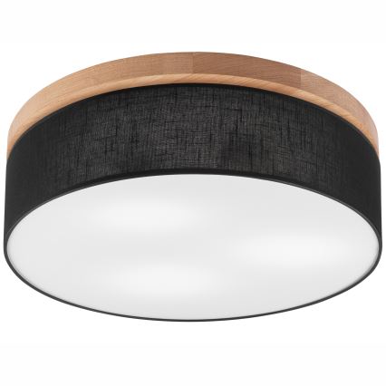 Brilagi - LED Stropné svietidlo BELLADONNA 3xE27/15W/230V pr. 50 cm čierna/dub