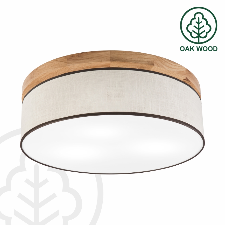 Brilagi - LED Stropné svietidlo BELLADONNA 3xE27/15W/230V pr. 50 cm krémová/dub