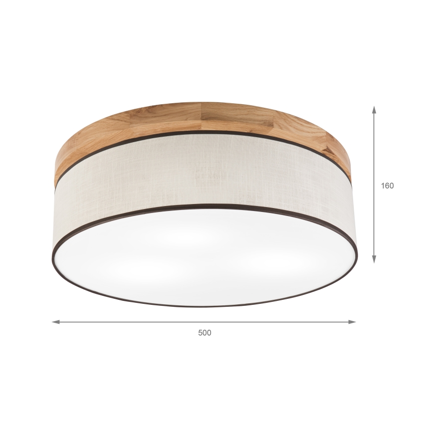 Brilagi - LED Stropné svietidlo BELLADONNA 3xE27/15W/230V pr. 50 cm krémová/dub