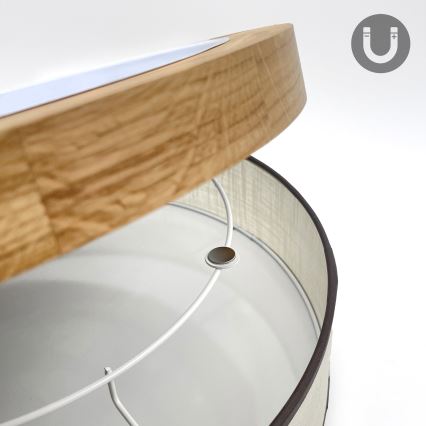 Brilagi - LED Stropné svietidlo BELLADONNA LED/36W/230V pr. 40 cm krémové/dubové