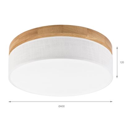 Brilagi - LED Stropné svietidlo BELLADONNA LED/36W/230V Ø 40 cm biele/dub