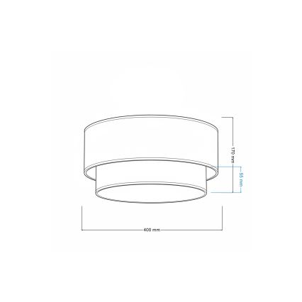 Brilagi - LED stropné svietidlo BOHO ECO 1xE27/10W/230V pr. 40 cm hnedá/krémová