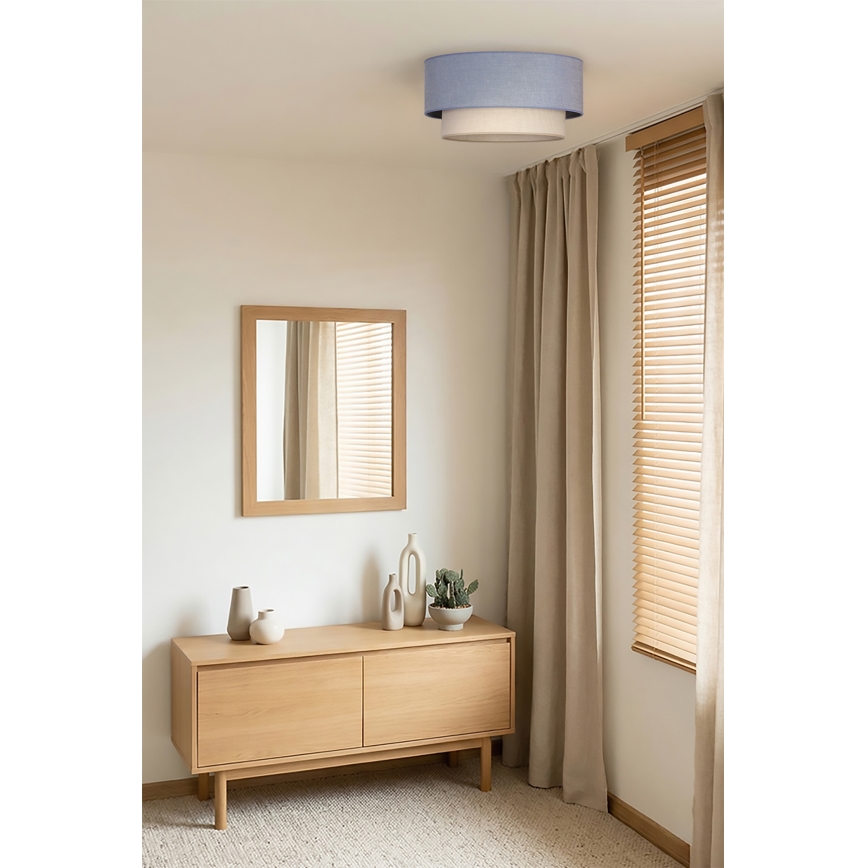 Brilagi - LED stropné svietidlo BOHO ECO 1xE27/10W/230V priemer 40 cm modrá/krémová