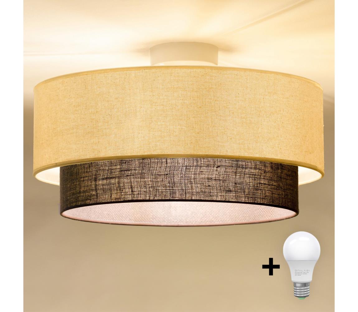 Brilagi - LED Stropné svietidlo BOHO STYLE 1xE27/15W/230V pr. 40 cm krémové/hnedé 8590828027935