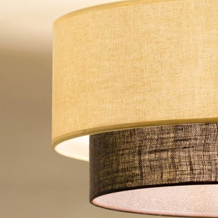 Brilagi - LED Stropné svietidlo BOHO STYLE 1xE27/15W/230V pr. 40 cm krémové/hnedé