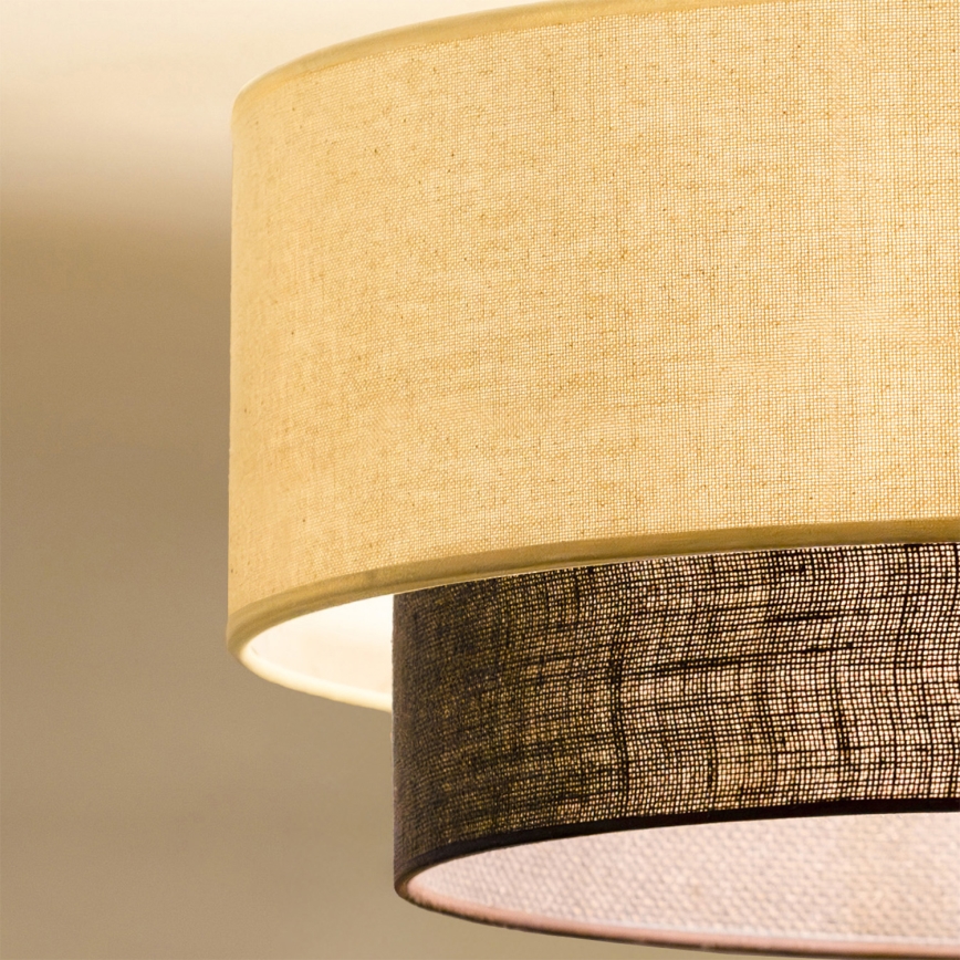 Brilagi - LED Stropné svietidlo BOHO STYLE 1xE27/15W/230V pr. 40 cm krémové/hnedé