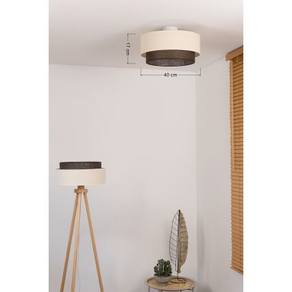 Brilagi - LED Stropné svietidlo BOHO STYLE 1xE27/15W/230V pr. 40 cm krémové/hnedé