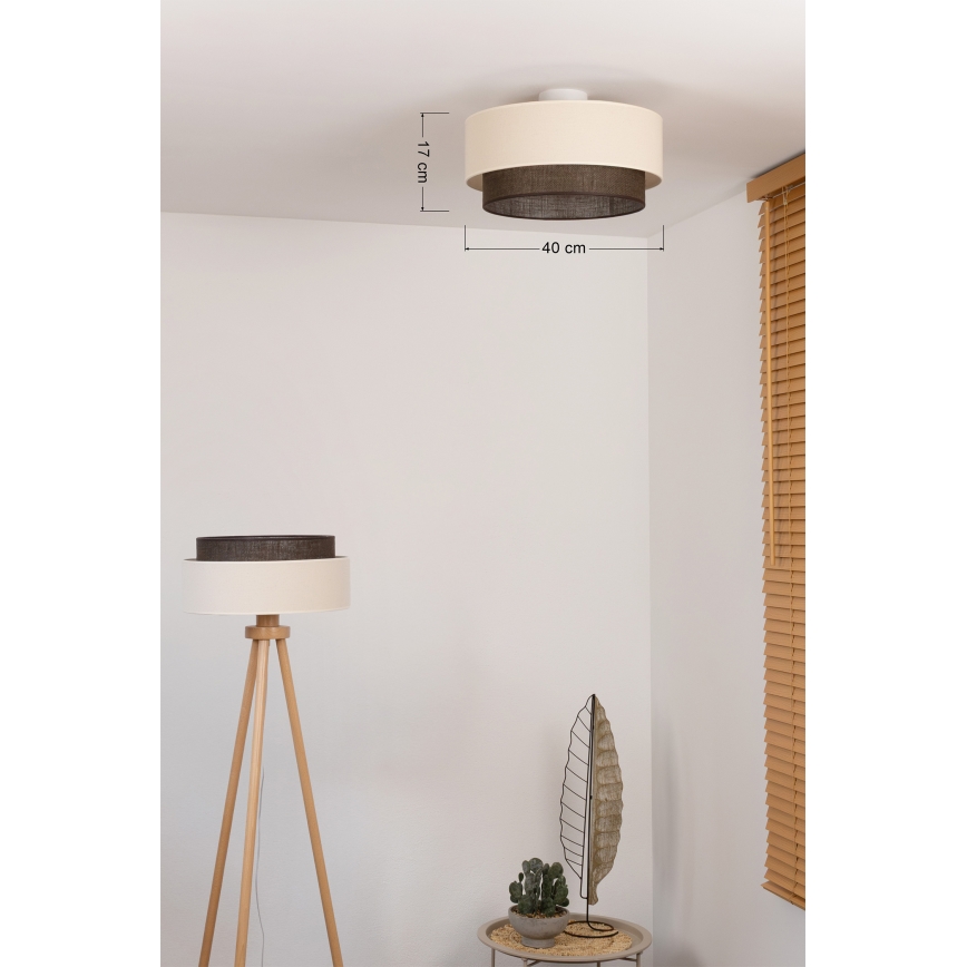 Brilagi - LED Stropné svietidlo BOHO STYLE 1xE27/15W/230V pr. 40 cm krémové/hnedé