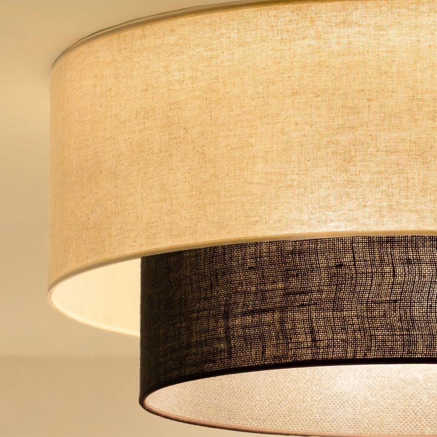 Brilagi - LED stropné svietidlo BOHO STYLE 3xE27/15W/230V pr. 60 cm krémová/hnedá