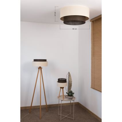 Brilagi - LED stropné svietidlo BOHO STYLE 3xE27/15W/230V pr. 60 cm krémová/hnedá