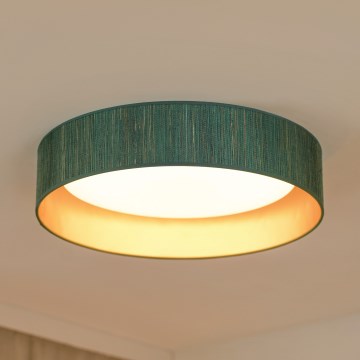 Brilagi - LED Stropné svietidlo BOSTON ROLLER LED/24W/230V pr. 45 cm slama zelená/zlatá