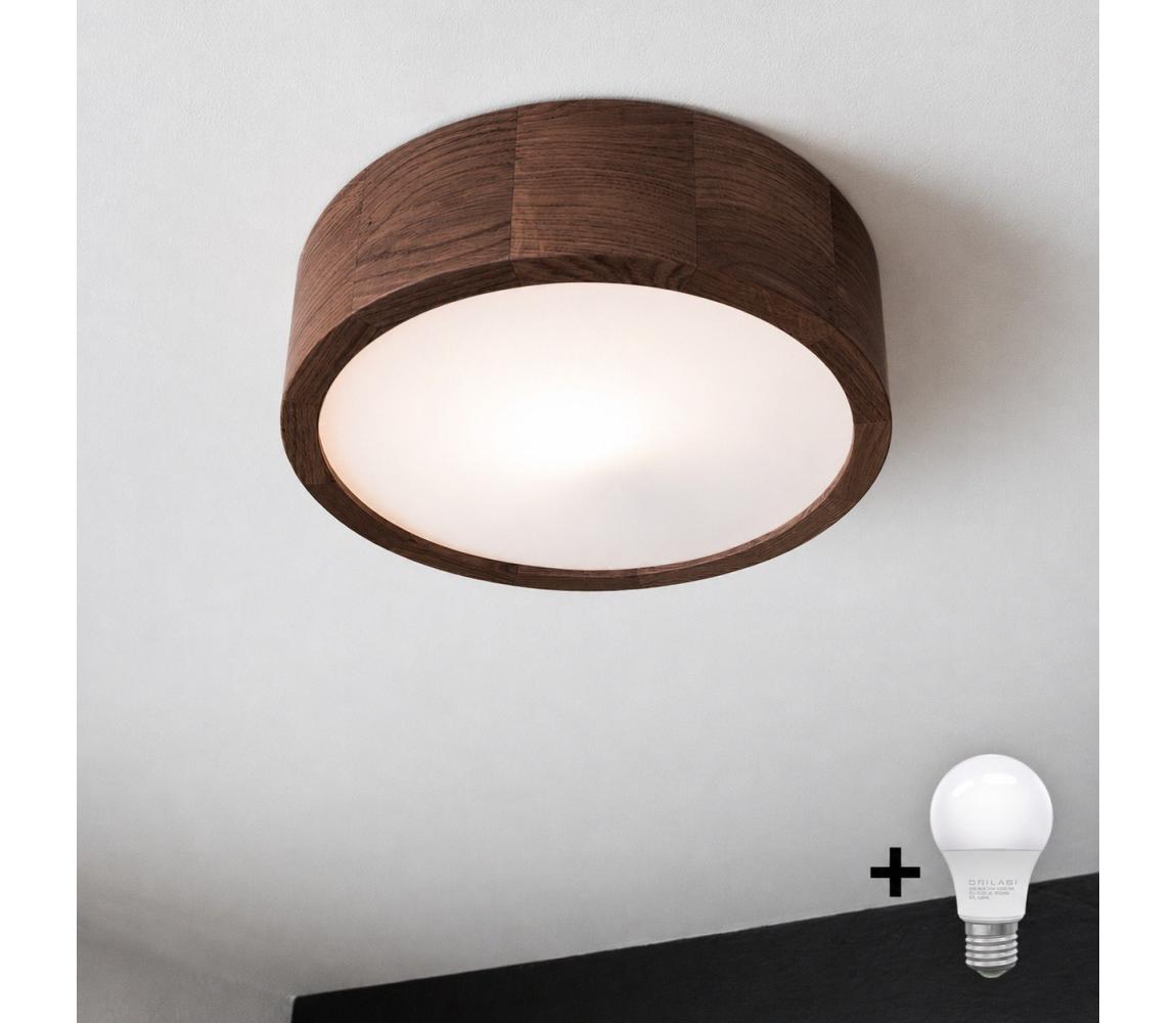Brilagi - LED Stropné svietidlo CARVALHO 1xE27/15W/230V dub orech pr. 27 cm 8590828607168