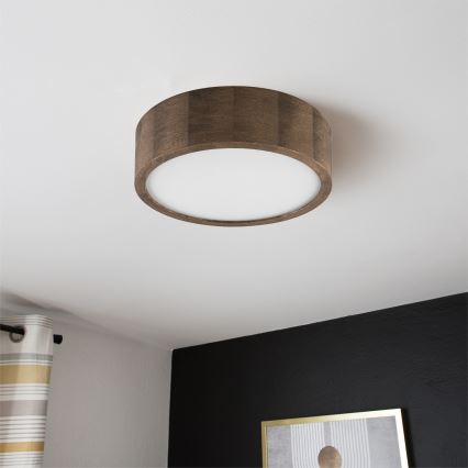 Brilagi - LED Stropné svietidlo CARVALHO 1xE27/15W/230V dub orech pr. 27 cm