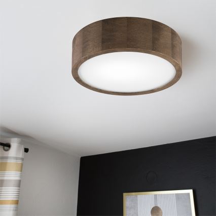 Brilagi - LED Stropné svietidlo CARVALHO 1xE27/15W/230V dub orech pr. 27 cm