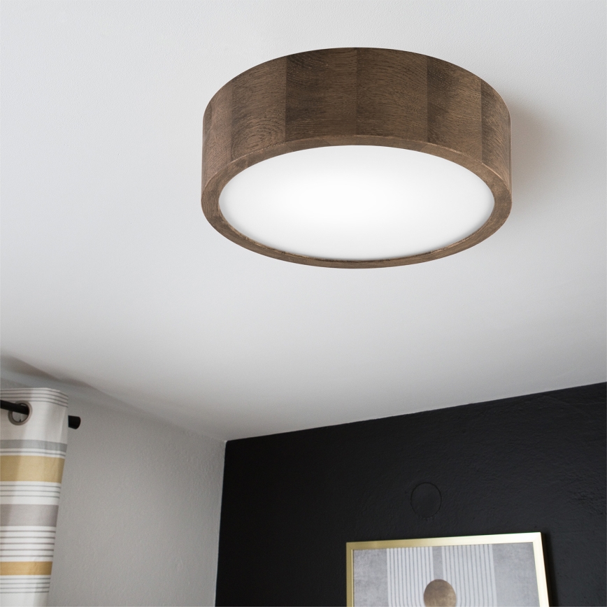 Brilagi - LED Stropné svietidlo CARVALHO 1xE27/15W/230V dub orech pr. 27 cm