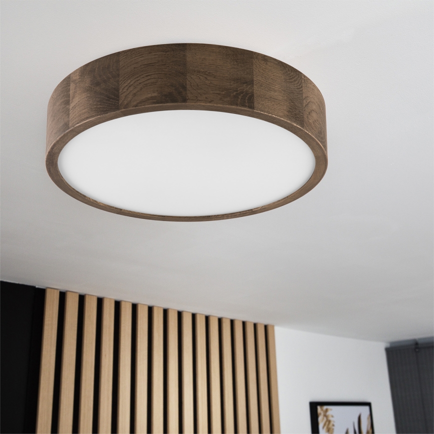 Brilagi - LED stropné svietidlo CARVALHO 2xE27/15W/230V dub/orech pr. 37 cm