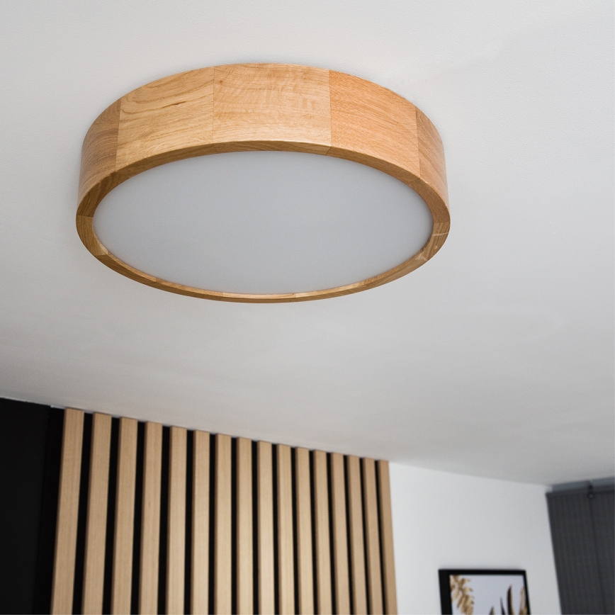 Brilagi - LED stropné svietidlo CARVALHO 2xE27/15W/230V dub, priemer 37,5 cm